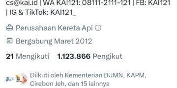 Akun Twitter KAI @KAI121 Sudah Kembali Normal, Masyarkat Bisa Kembali Berinteraksi
