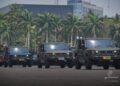 Presiden RI & Panglima TNI Saksikan Defile Ranops Maung 3 Matra dan Berbagai Ranpur Pindad